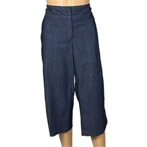 SANDRO lightweight, denim fabric, high-waisted capris pants in size 14. EUC